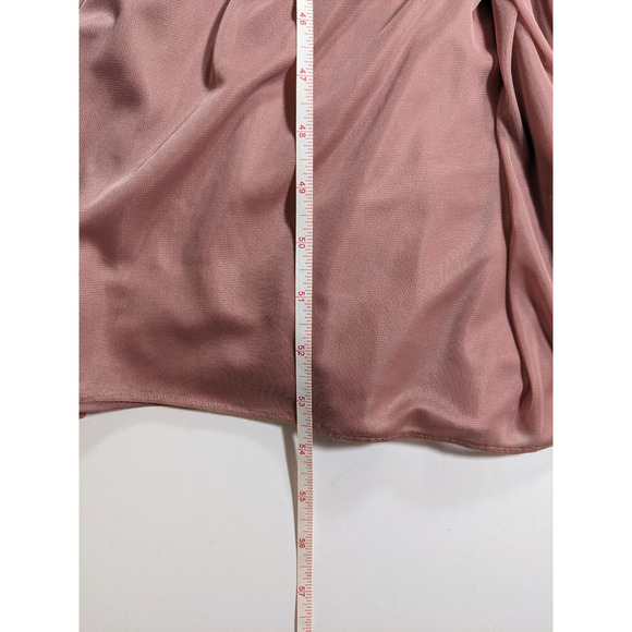 Azazie Maxi Dress Rose Pink A10 10 Bridesmaid Halter Neck V-neck Padded Slit - Picture 8 of 11